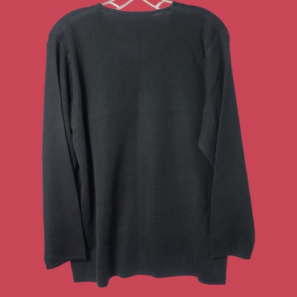 Jindini Collection Cardigan With Red Embroidered Floral Design Large - Picture 2 of 11